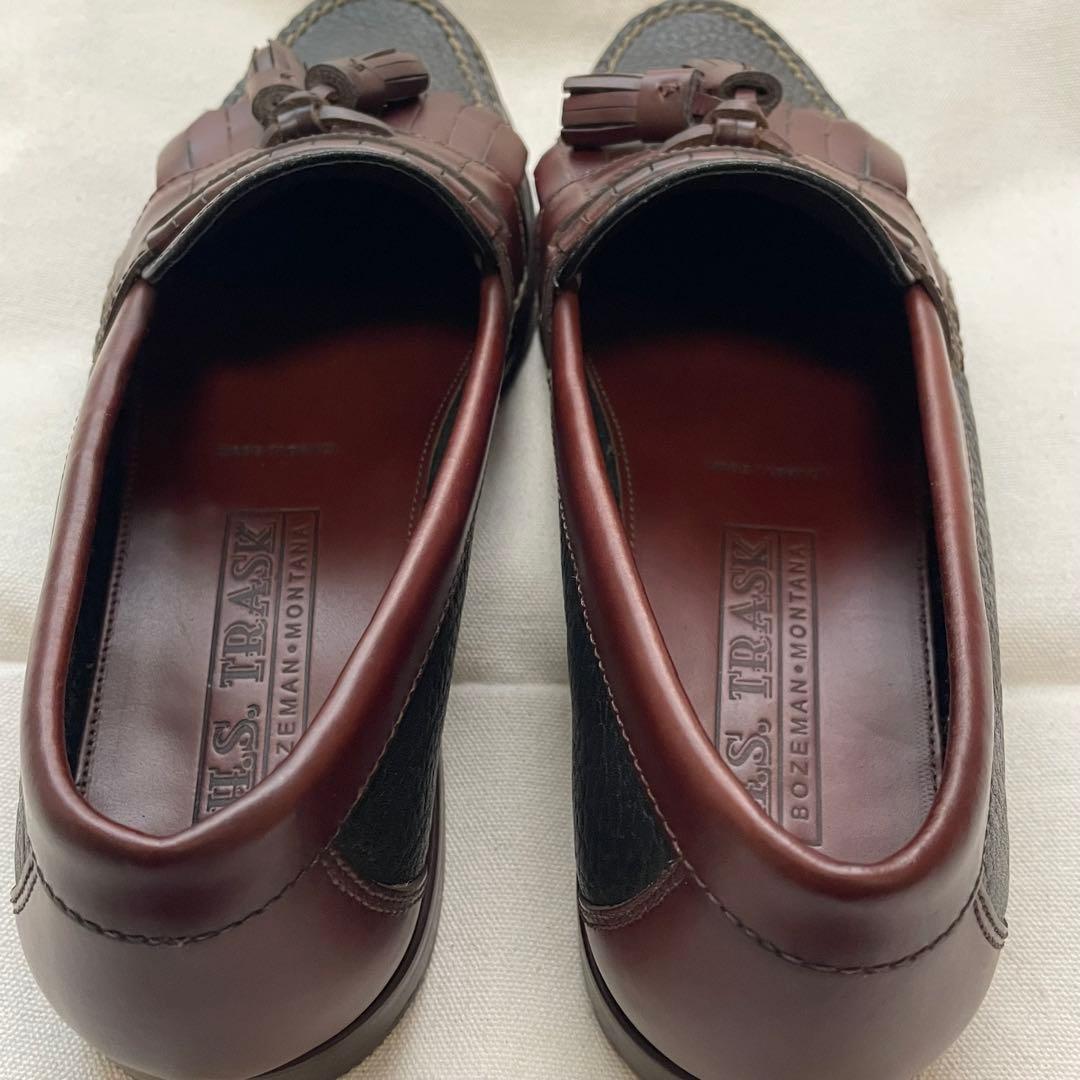 き*ょ様 old H.S.TRASK キルトタッセルローファー コンビ 黒茶 7