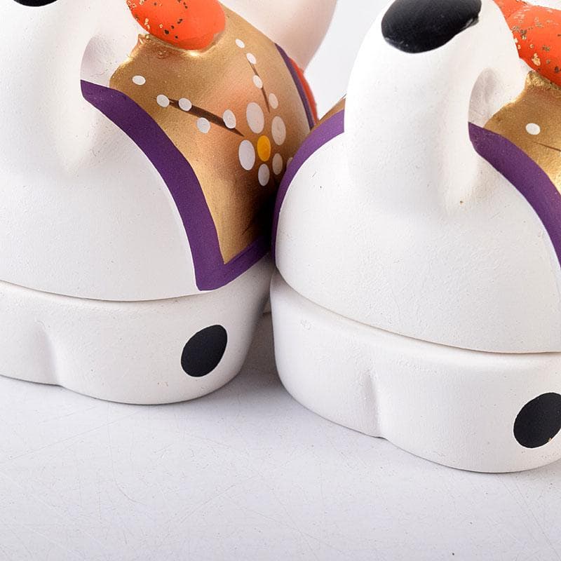 茶道具 京焼 白駒犬 干支香合 縁起物 在銘 2点まとめて V 8167 - メルカリ