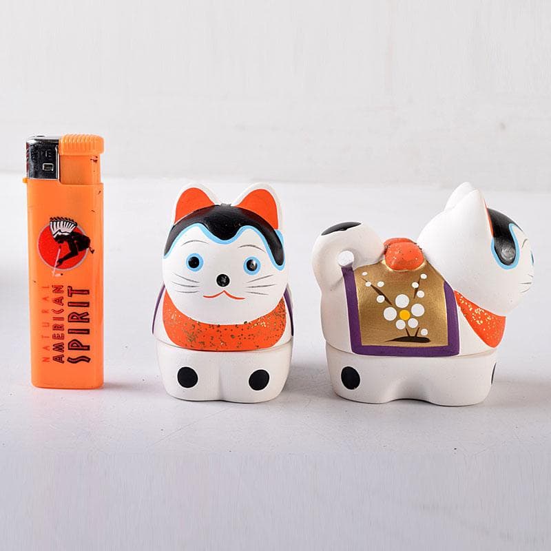 茶道具 京焼 白駒犬 干支香合 縁起物 在銘 2点まとめて V 8167 - メルカリ