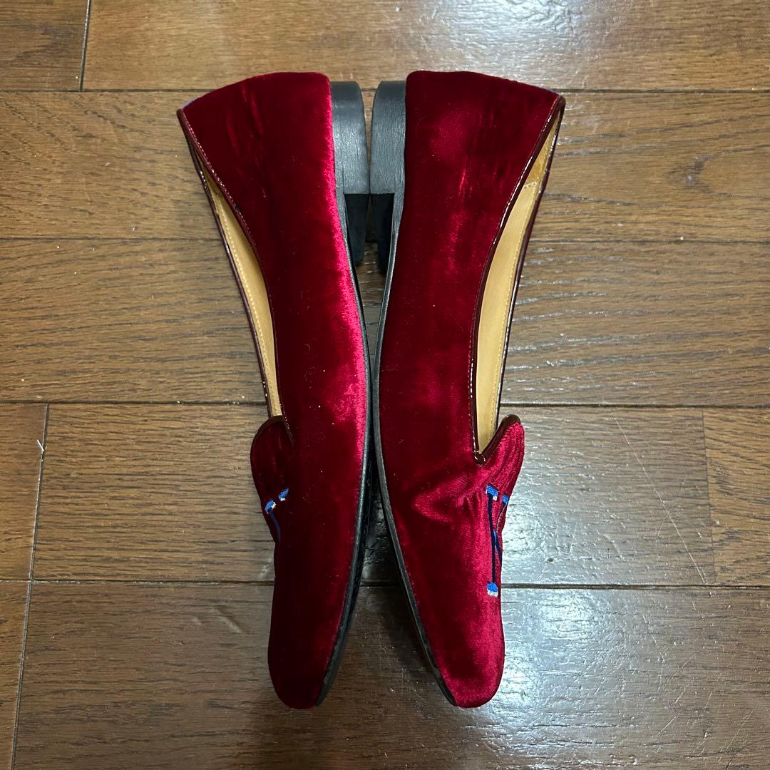 CHIARIN様専用美品 シャテル ベルベット フラットシューズ 刺繍 36.5