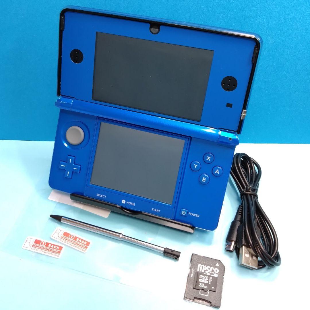 ニンテンドー 3DS コバルト ブルー 青 本体 付属品 任天堂 437 - メルカリ