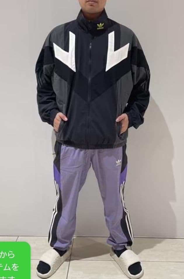 adidas Rekive ウーブントラックジャケット ナイロン 刺繍ロゴ - メルカリ