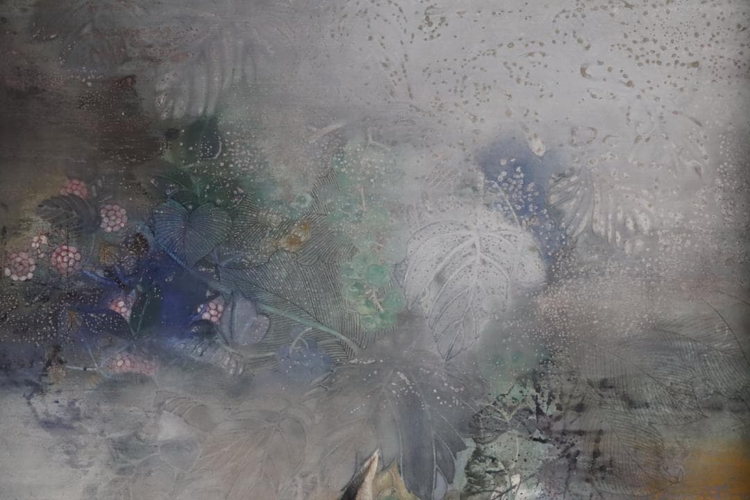 真作保証 竹内浩一 「閑 (犬)」日本画12号 共シール 過去一傑作品