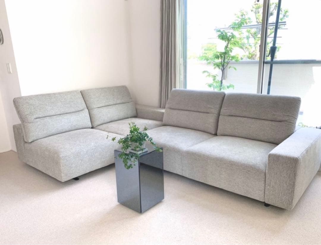 廃盤品◾️BoConcept ミラーテーブル グレー ボーコンセプトサイド