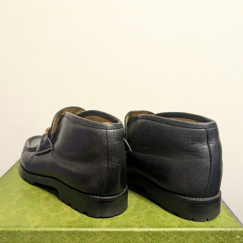 美品 GUCCI ホースビットローファー アンクルブーツ ヴィンテージ 黒