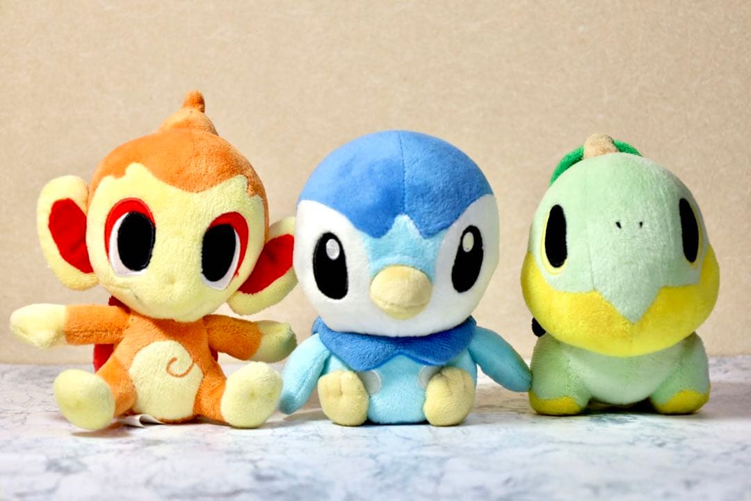 ☆ポケモンセンター 限定 ぬいぐるみ ナエトル ヒコザル ポッチャマ