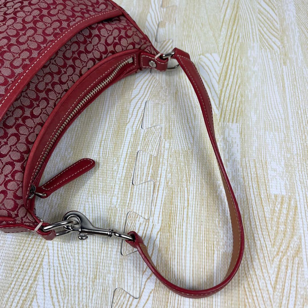 Coach コーチ アクセサリーポーチ シグネチャー レッド 赤 - メルカリ