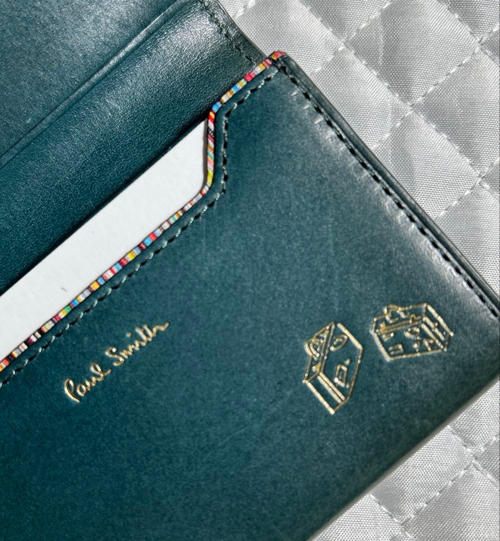 新品箱付【ポール・スミス】マルチストライプ 二つ折り名刺入れ/カード