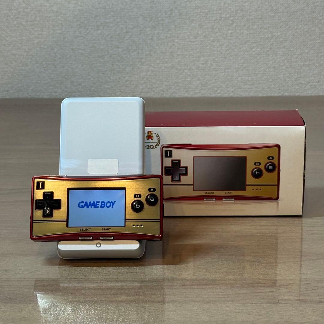 7-107 ゲームボーイミクロ 本体 ファミコン 箱付き ゲームボーイミクロ 20周年記念モデル ファミコンバージョン - メルカリ