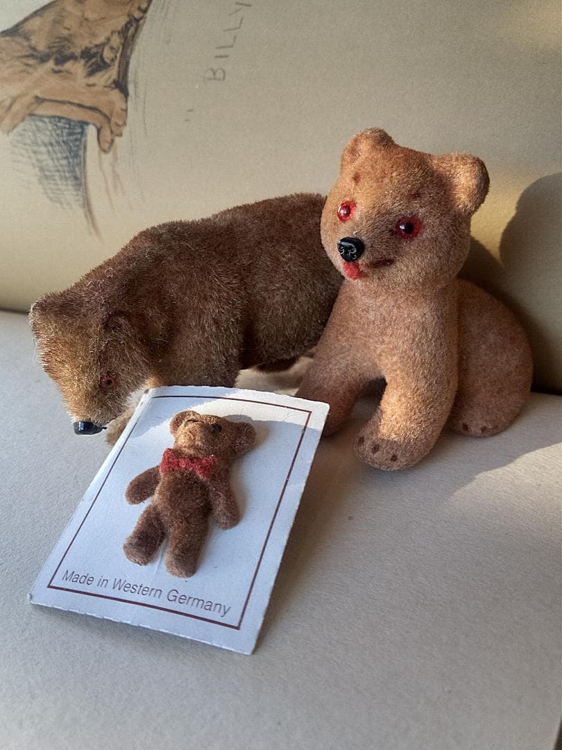 ☆陽気な熊さん ハッピースマイルのベア2点 ドイツ アンティーク