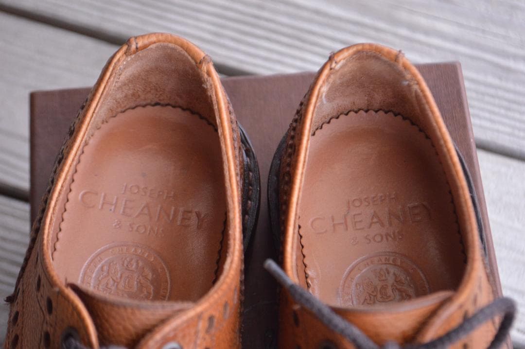 CHEANEY　AVON　C　5.5F　タンブラウン　シューツリー付き　エイボン