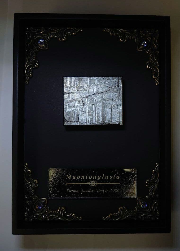 隕石絵画 ムオニオナルスタ隕石 133g鉄隕石【検索ワード ギベオン