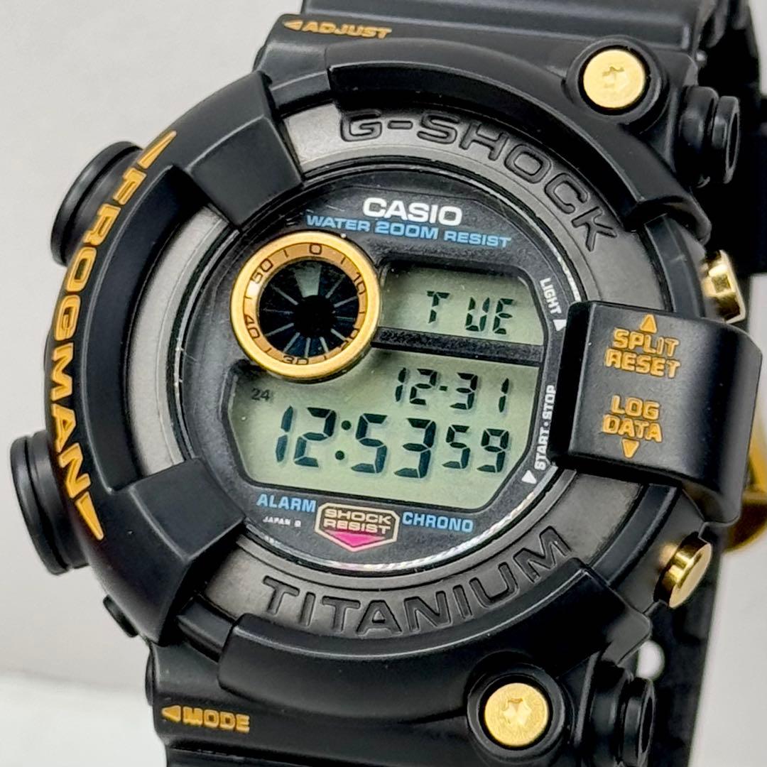 極美品 G-SHOCK DW-8200B フロッグマン ブラックゴールド 黒金蛙