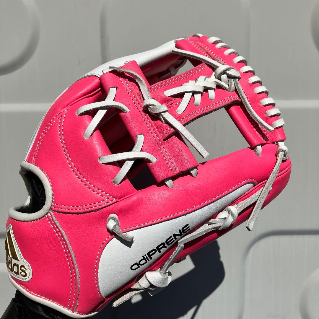 一般 軟式 グローブ オールラウンド 大人用 アディダス ピンク