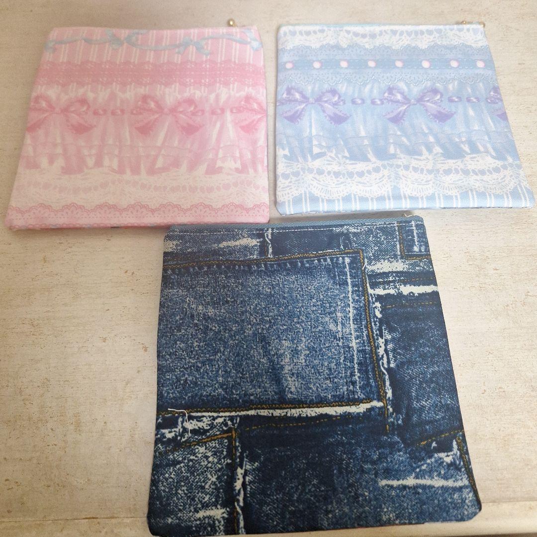 激レアねこパネル生地 ハンドメイド まちなしバッグ ミニバック ポーチ