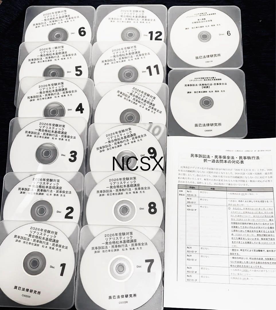 2026年対策 司法書士リアリスティック松本基礎講座 民事訴訟法 保全法