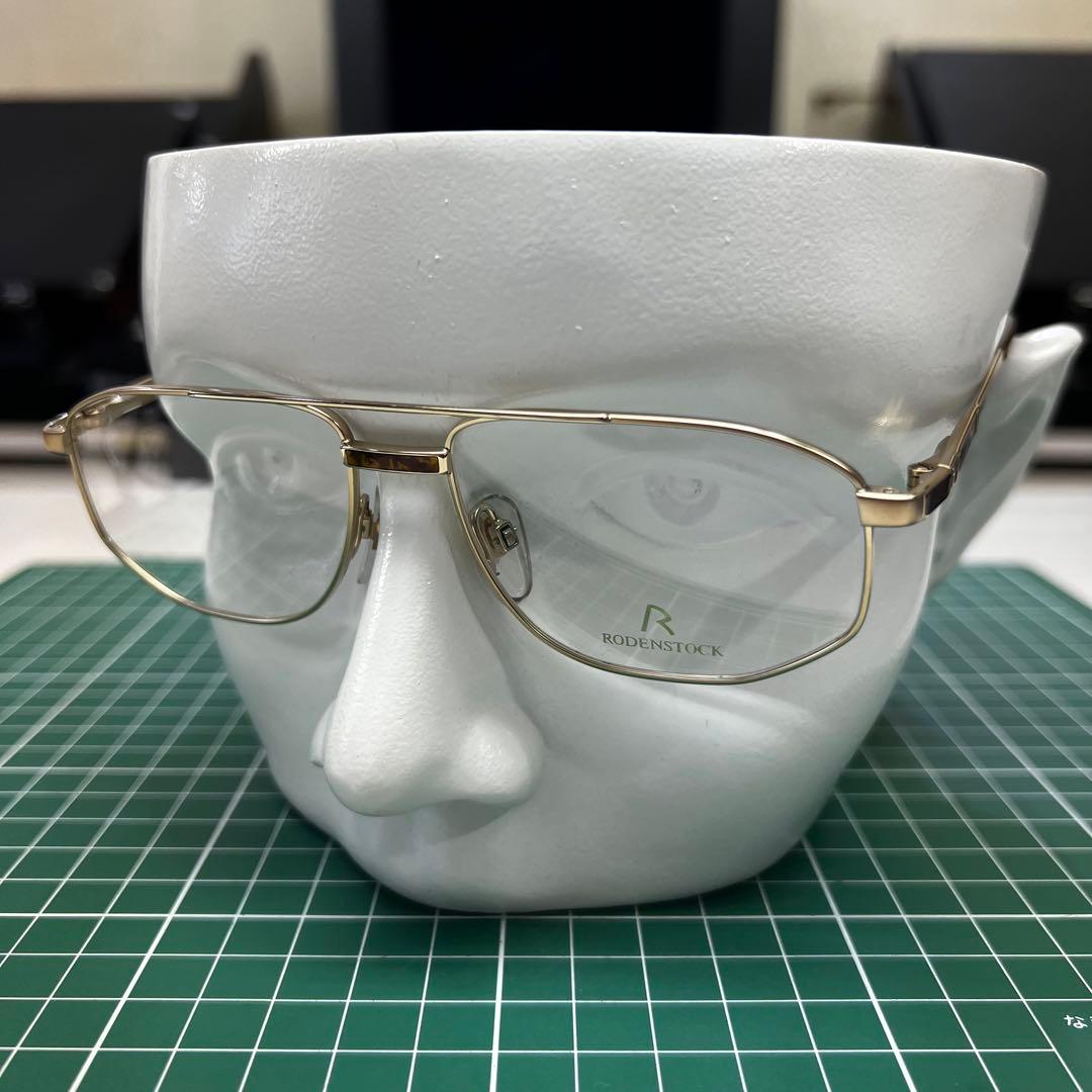 ヴィンテージ RODENSTOCK ツーブリッジ メガネフレーム ドイツ製 金色