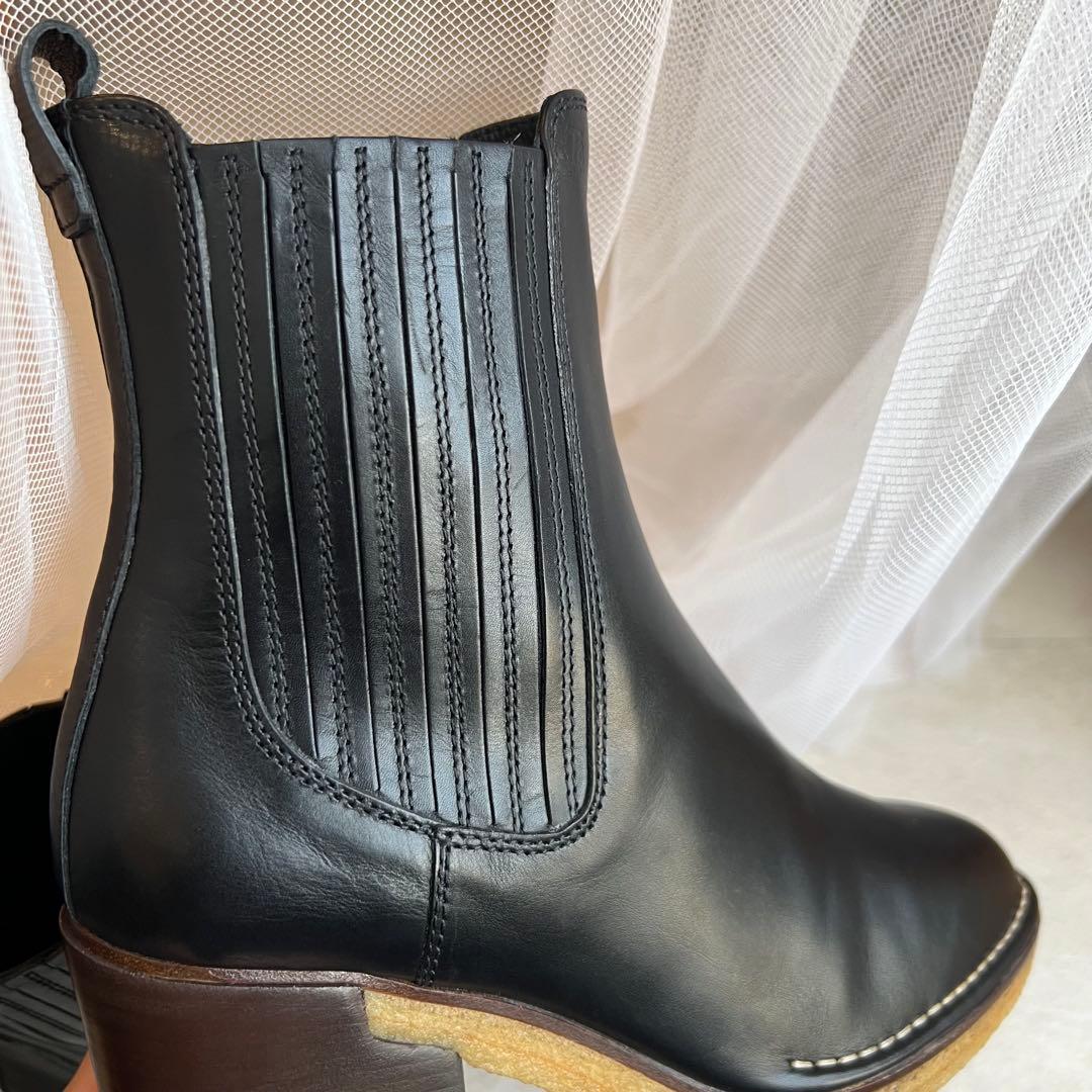 美品 トッズ　サイドゴア レザー ブーツ 24cm 24.5cm レディース