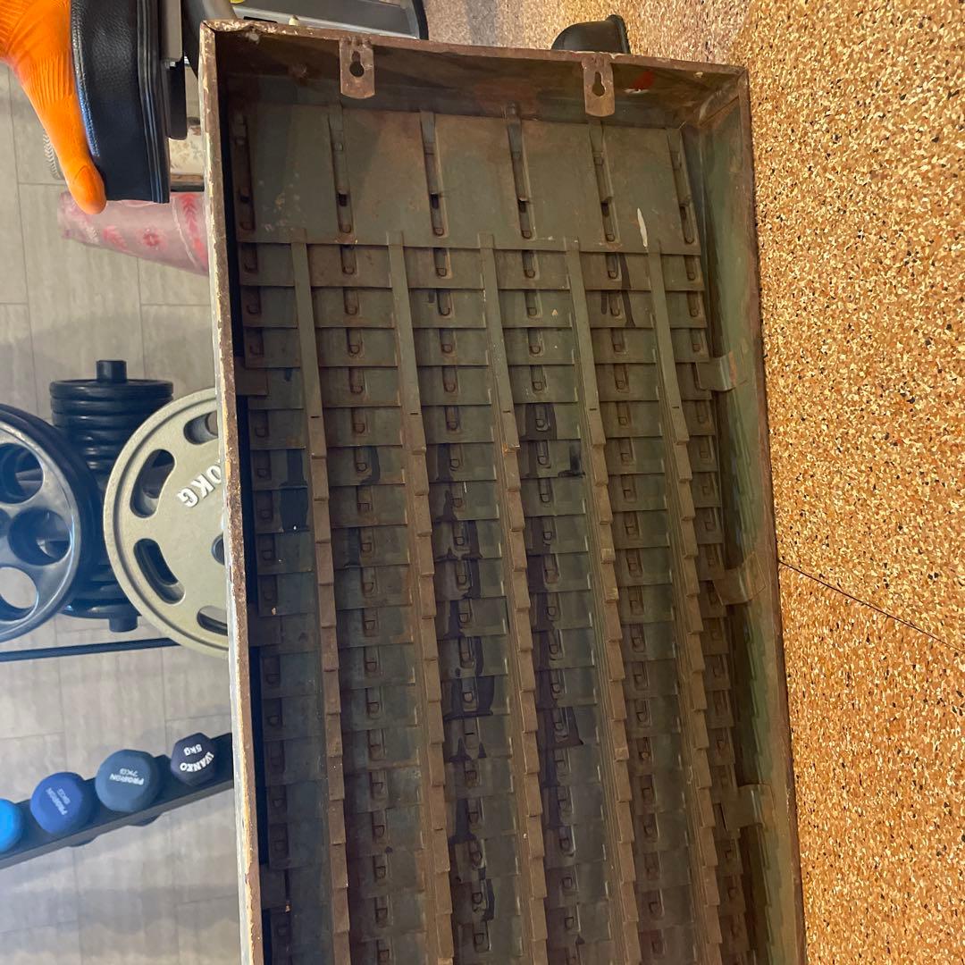 アンティーク アイアン ナンバー 美品 鉄 古道具 カード入れ コーヒー