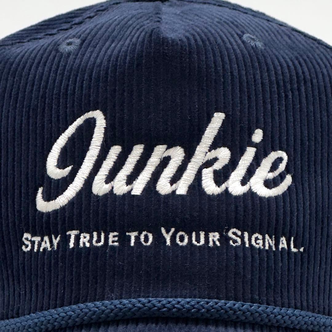 コーデュロイ】Junkie トラッカーキャップ ネイビー ファッション
