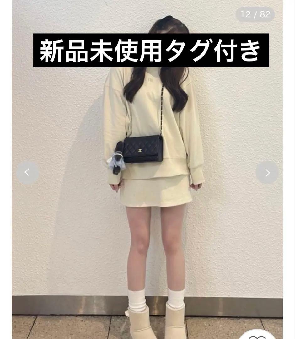 新品未使用】FURFURクリスタルロゴスウェットセット アイボリー - メルカリ