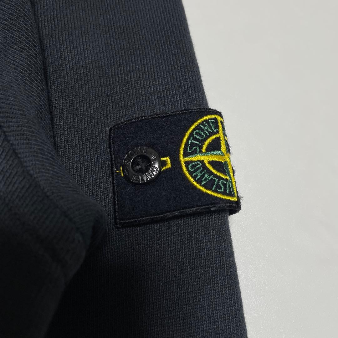 STONE ISLAND コットン クルーネック トレーナー ブラック Sサイズ