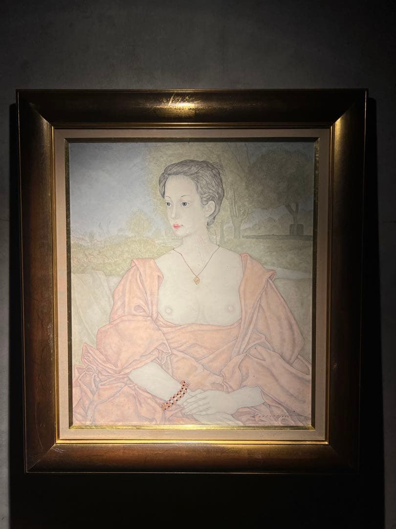 服部和三郎【アルノ河の河原と女】肉筆画 服部和三郎【アルノ河の河原と女】肉筆画 - メルカリ