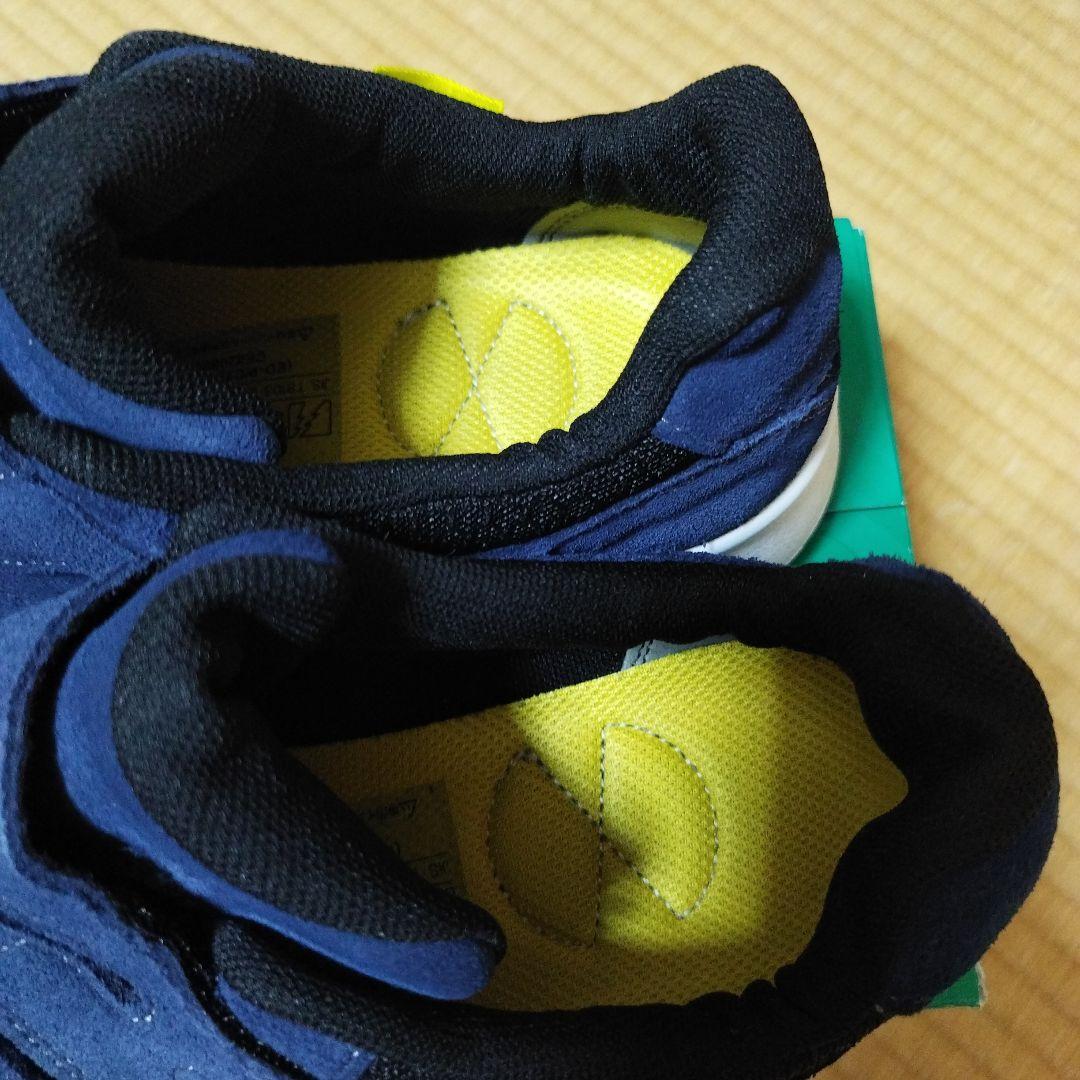 【綺麗め】25.5cm 最新靴 安全靴 ミドリ アンゼン ブルー バンドタイプ