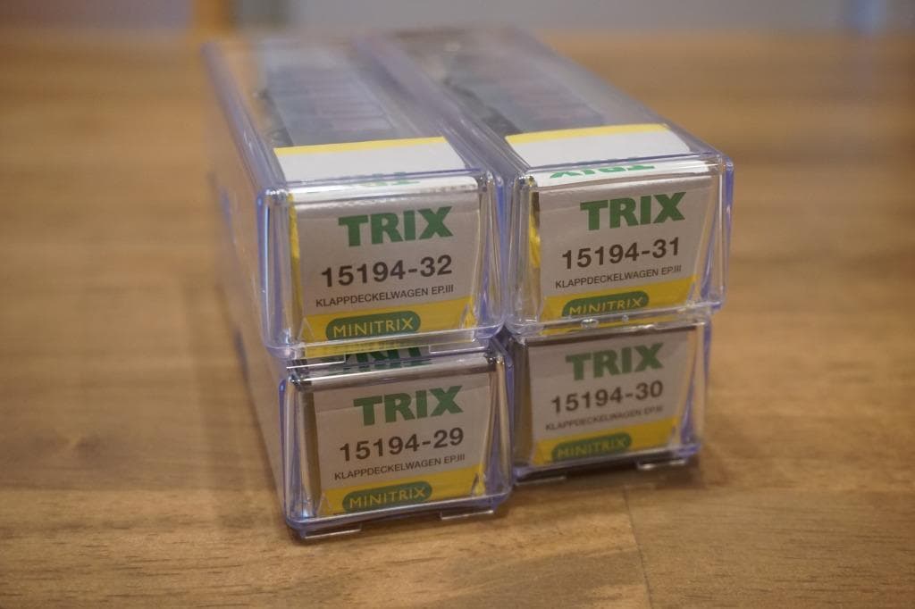 MINITRIX 品番15194 バラシ DB（ドイツ） 有蓋貨車 4両編成