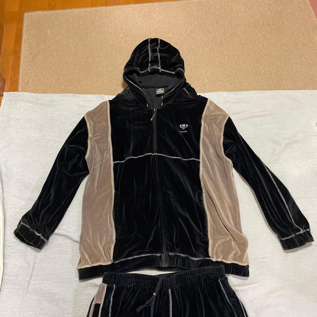レア物】pellepelle ベロア素材 セットアップ バイカラー XXL - メルカリ