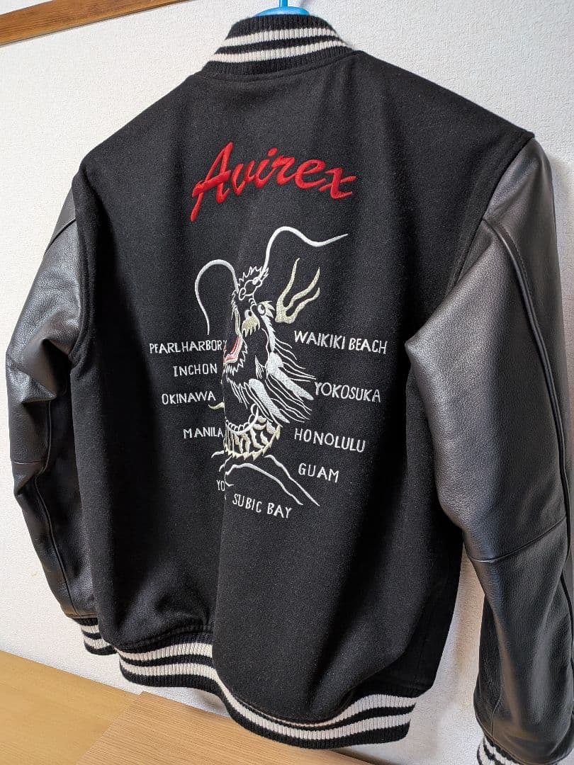 豪華オマケ付】美品 AVIREX スタジャン Lサイズ スカジャン 黒