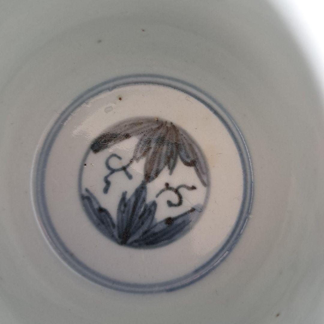 変わったデザインあります。」 古伊万里蕎麦猪口(直径8.5cm) 骨董