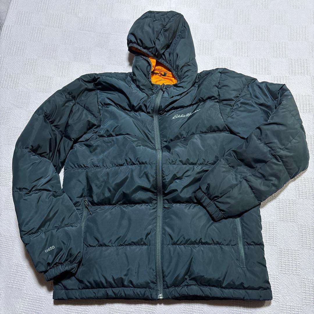 Eddie BauerエディバウアーEB650 ダウンジャケット古着紺色Mサイズ