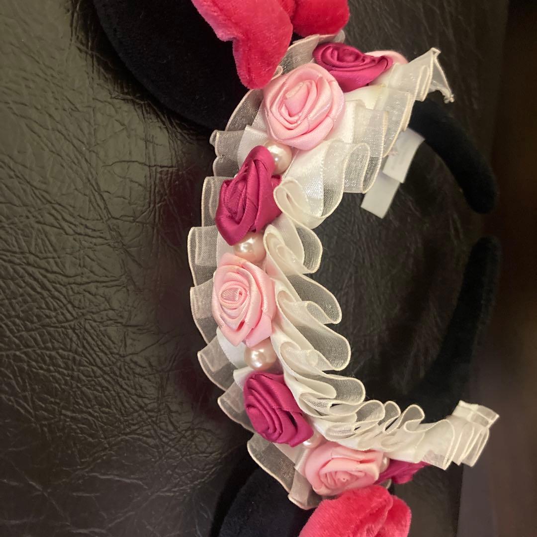 ディズニー カチューシャ ミニー 薔薇 ローズ フリル パルパルーザ