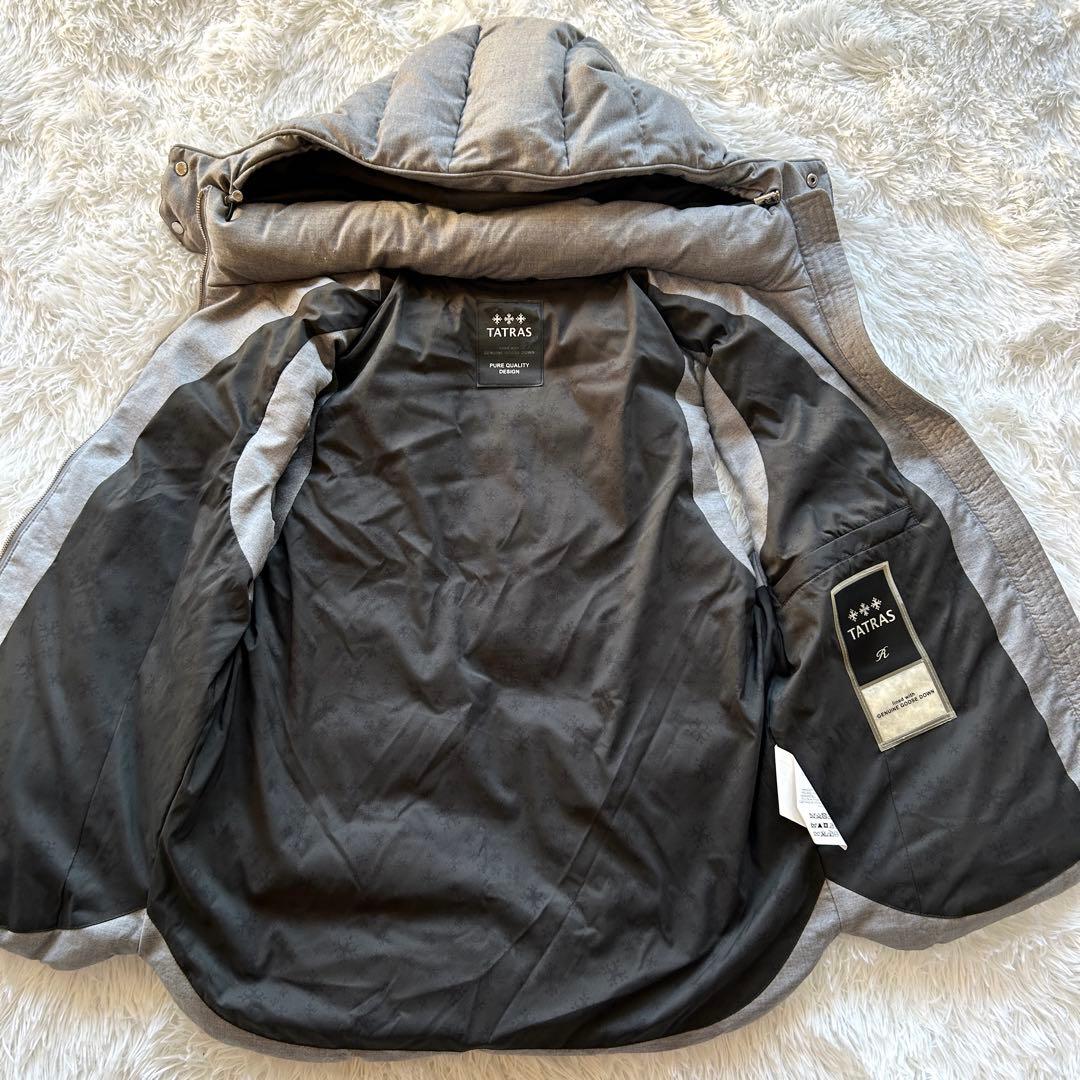 美品】タトラス ダウンベスト LEONARDO 高級ライン グレー L相当