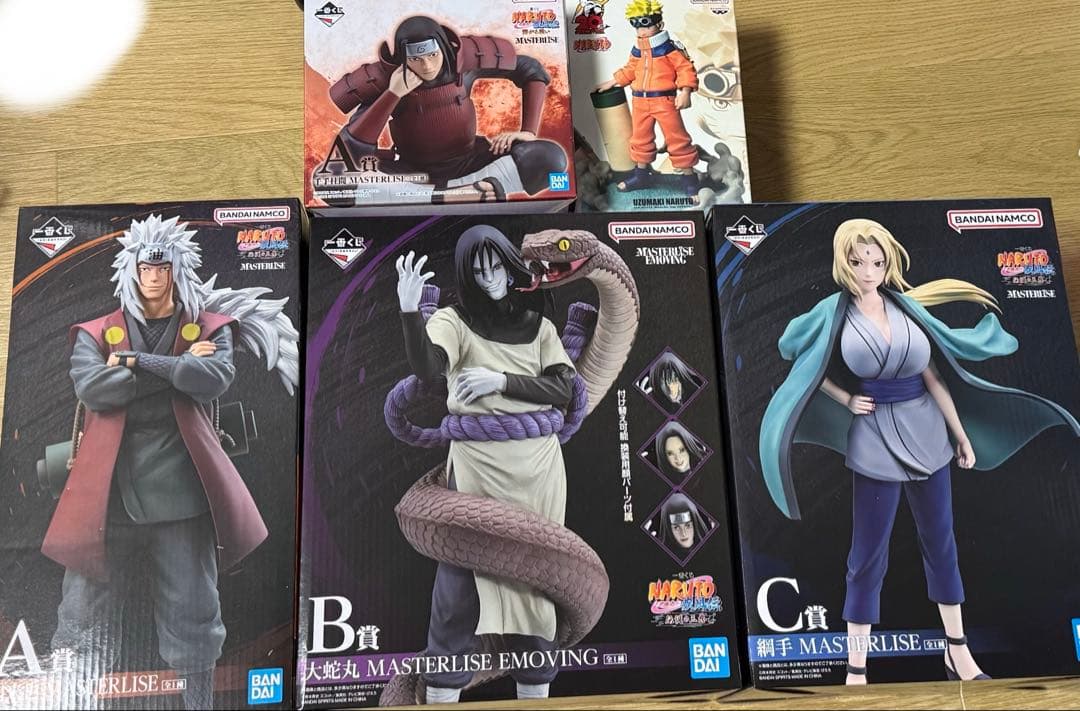 全未開封一番くじナルト伝説の三忍自来也 綱手 大蛇丸など19点福袋