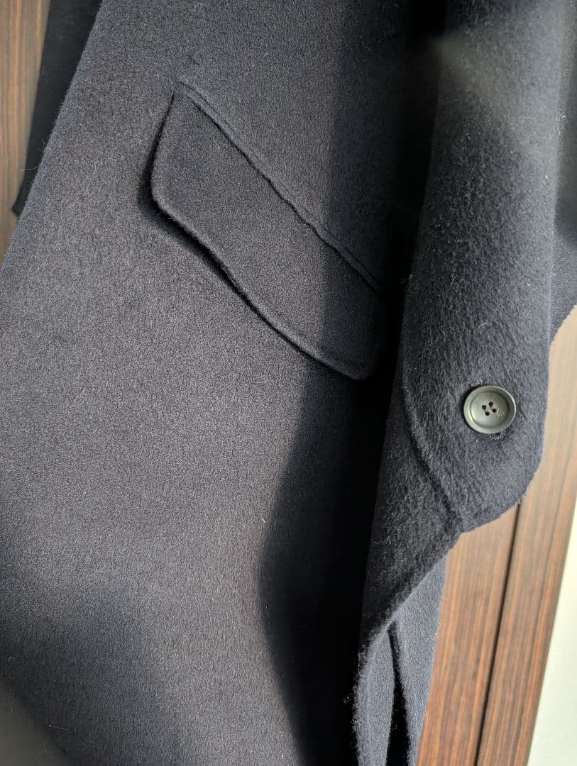 ミラオーエン】ネイビー フード付きポンチョ数時間使用のみ、値引き