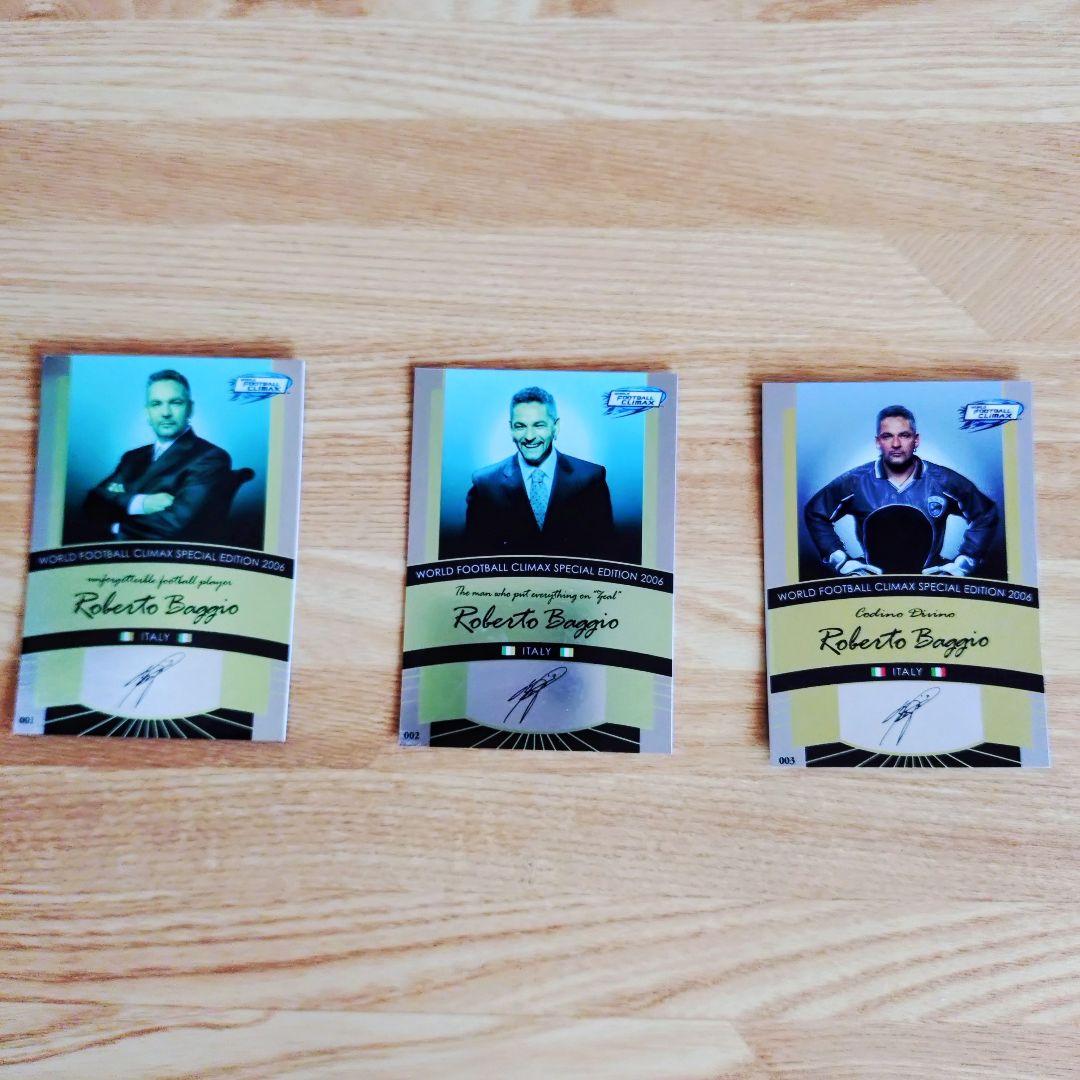 ロベルト・バッジョ サッカートレーディングカード 特別セット 3枚