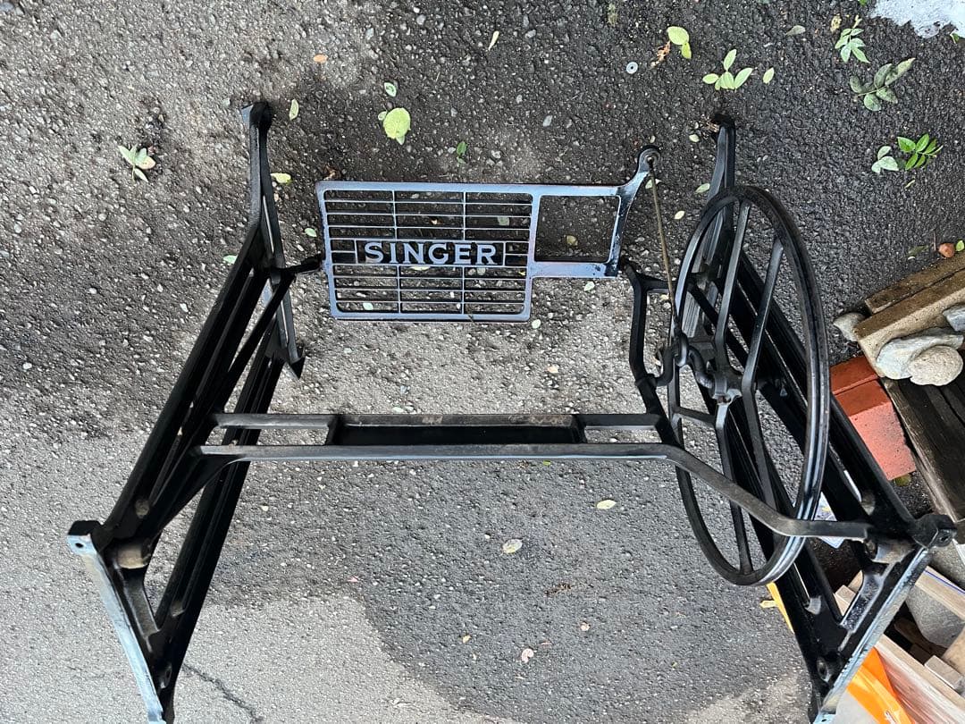 シンガーミシン脚、シンガー工業用ミシン脚、幅広ミシン脚、ガーデン