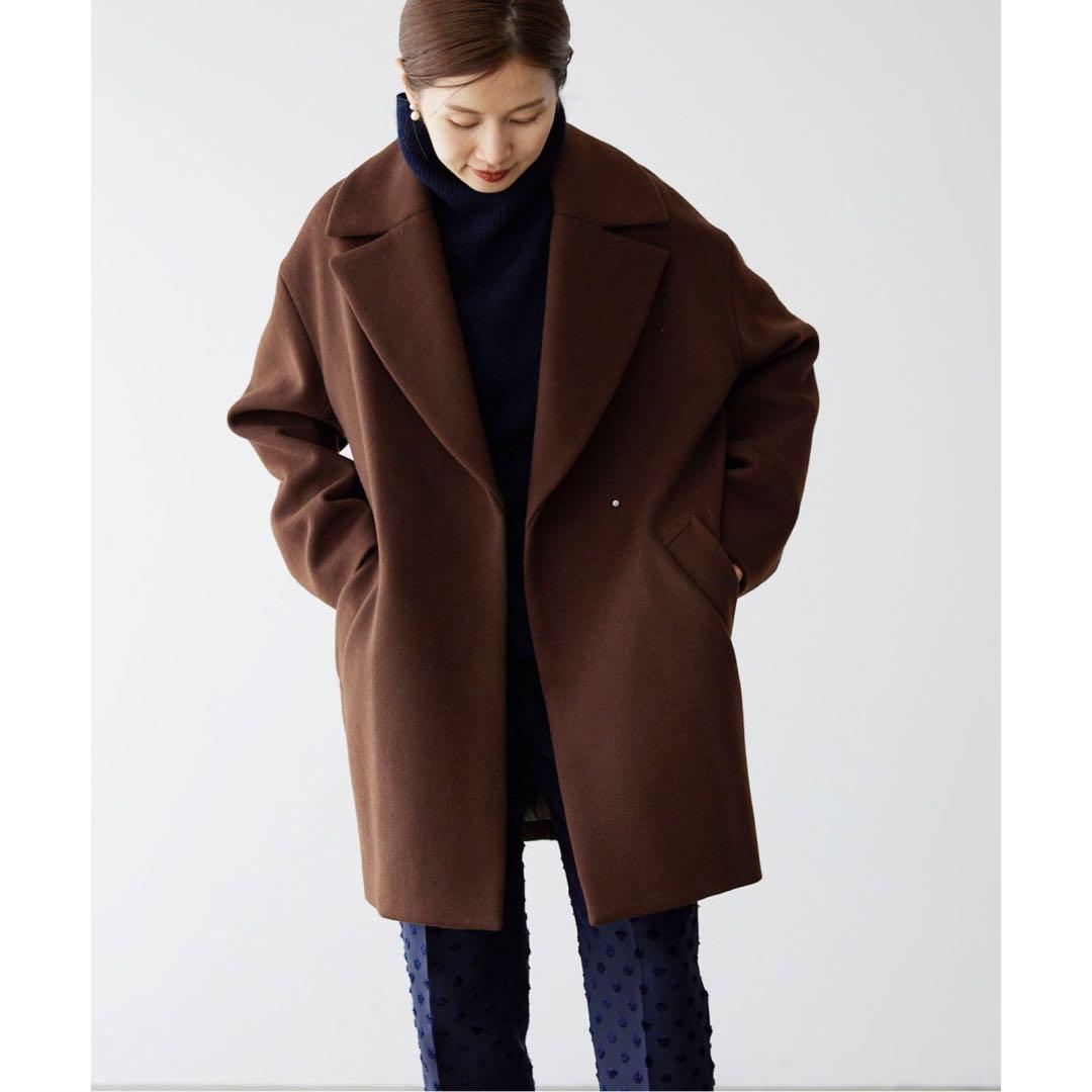 IENA MANTECO super140 コクーンショートコート ブラック - メルカリ