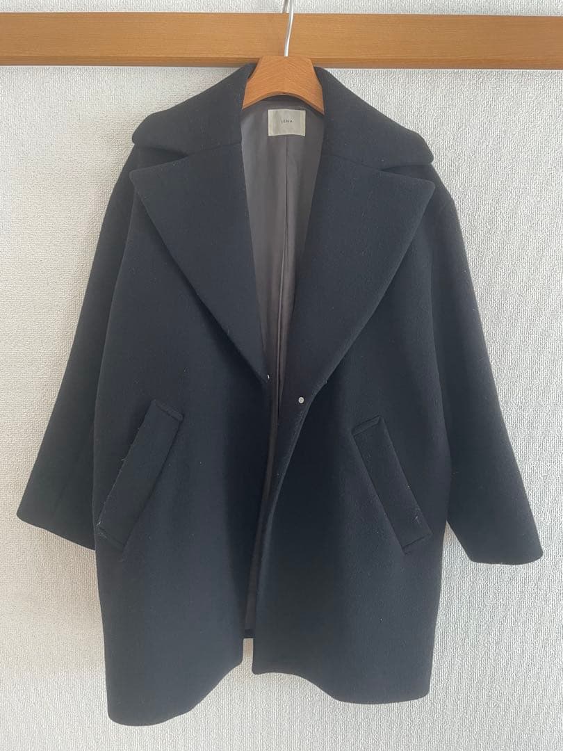 IENA MANTECO super140 コクーンショートコート ブラック - メルカリ