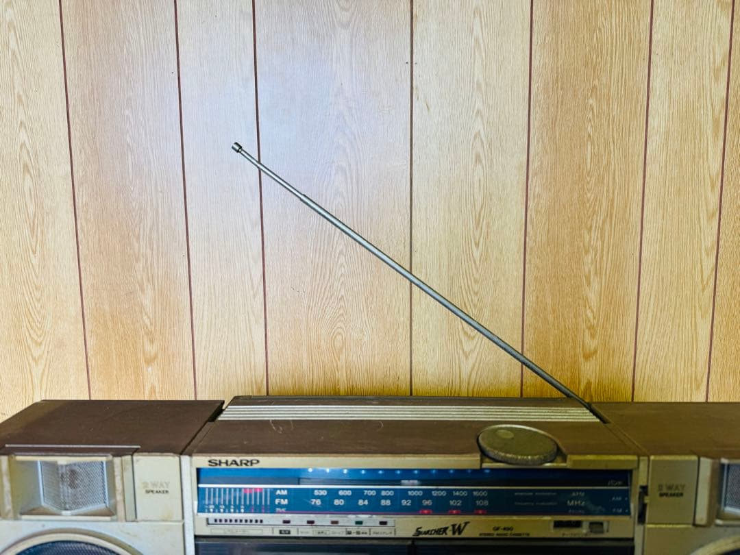 SHARP GF-490 大型ラジカセレトロ ダブルラジカセ サーチャー - メルカリ
