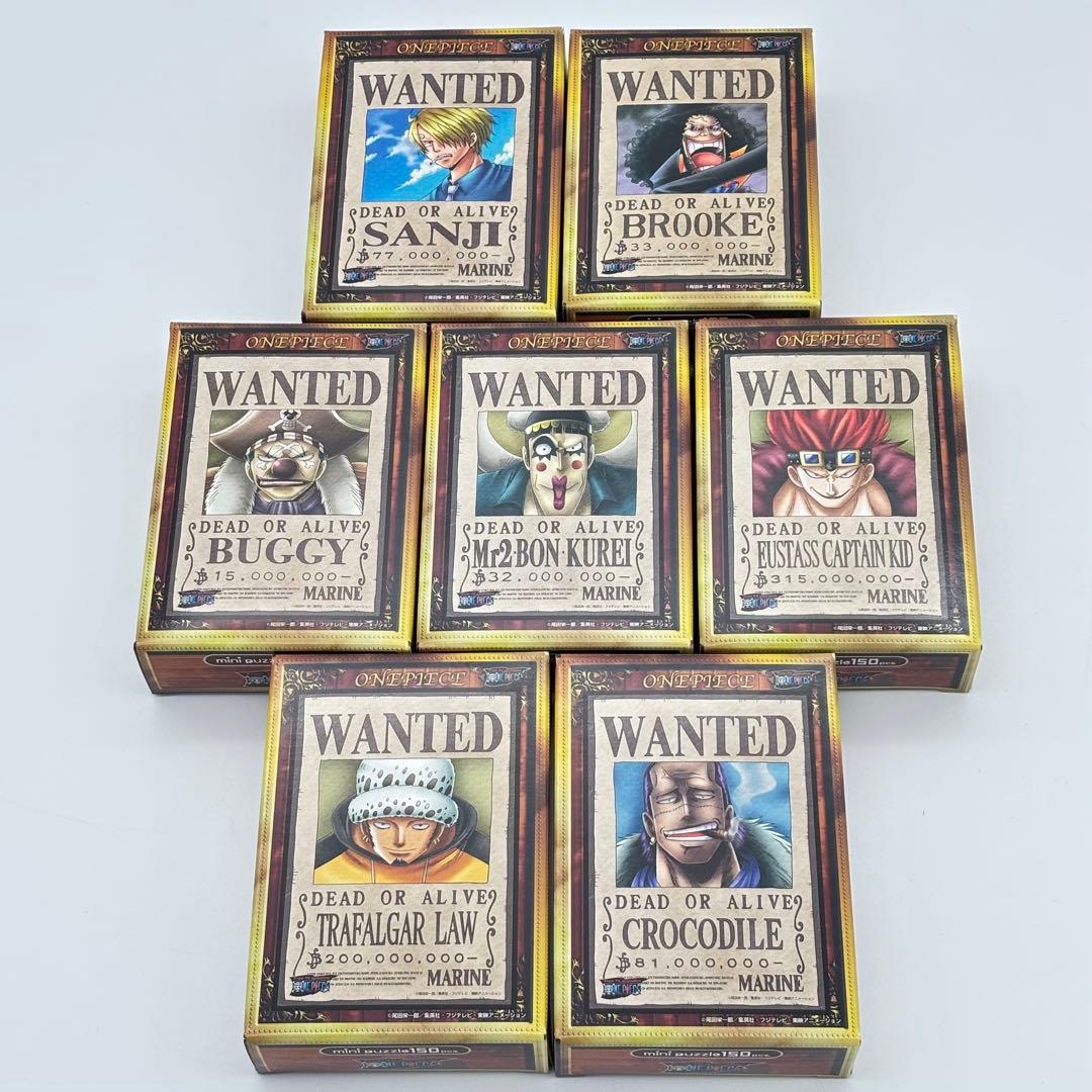 ①ONE PIECE ワンピース 手配書ミニパズル150ピース 完成品18個 - メルカリ