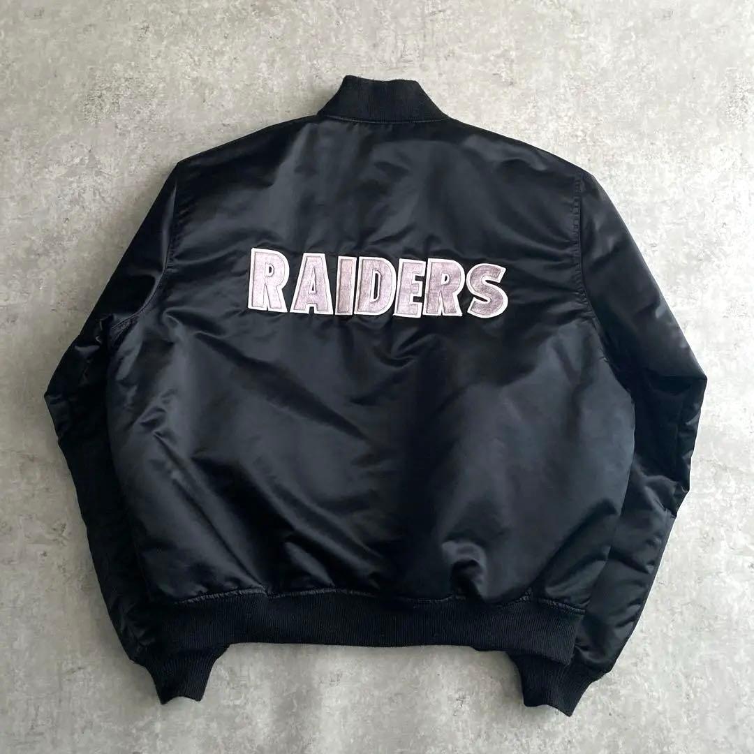 80s 90s STARTER RAIDERS スタジャン USA製 黒 XXL - メルカリ