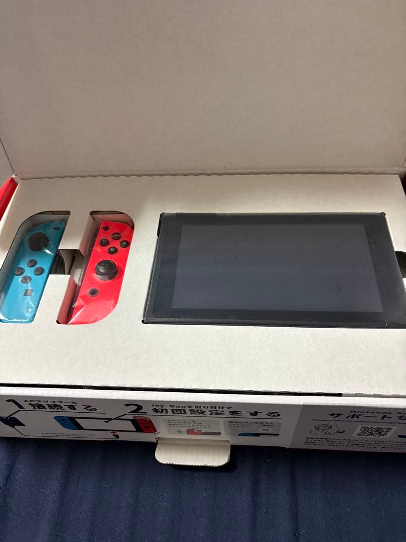 新品未使用】Nintendo Switch 本体 青/赤 桃鉄 保護フィルム