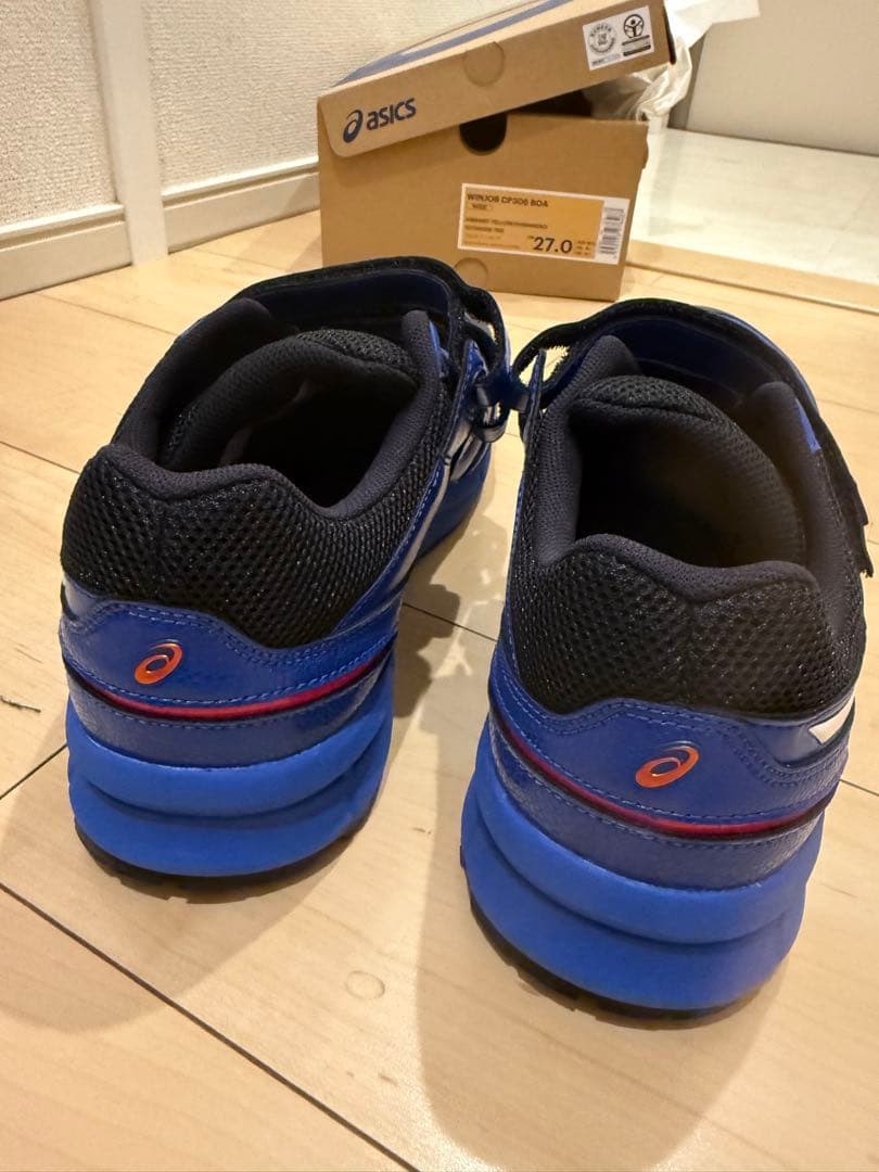 asics 安全靴 27.0cm 青