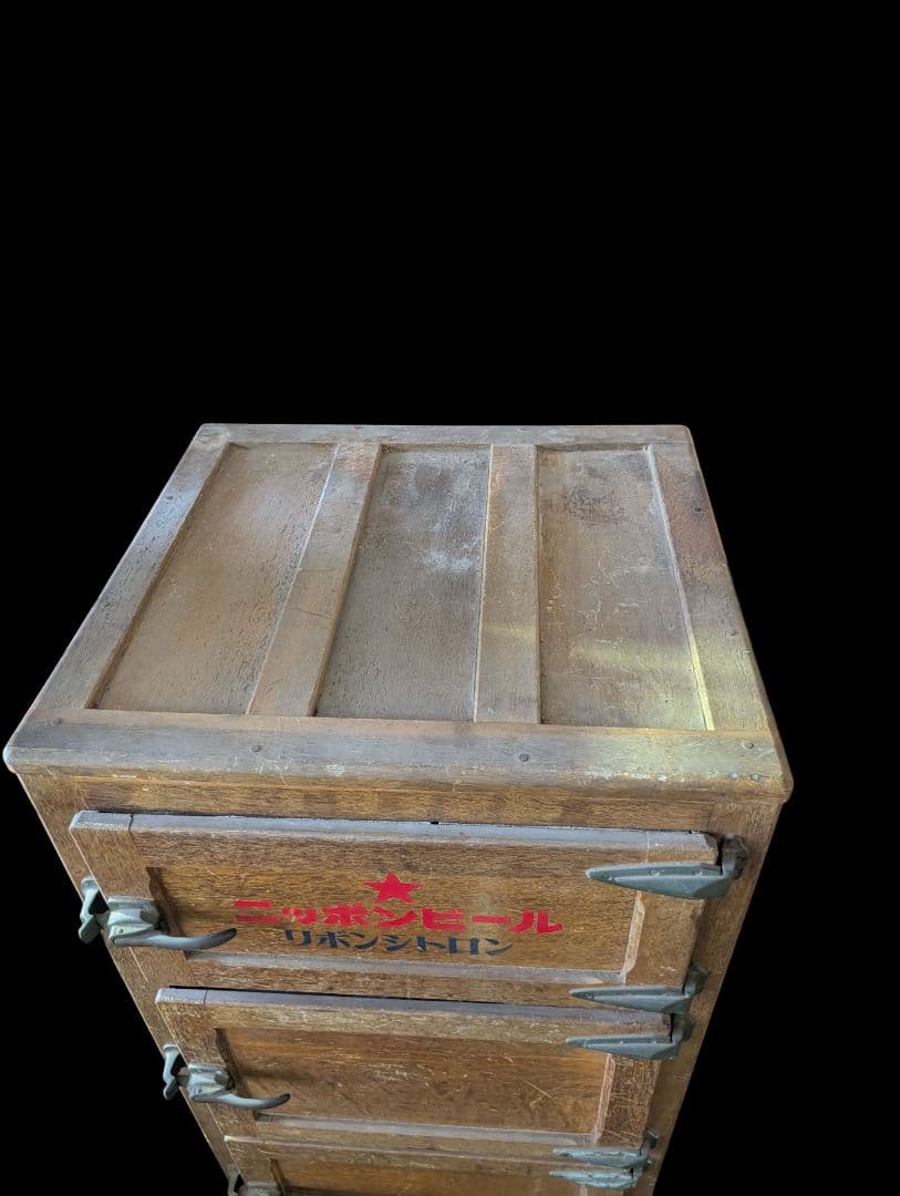 木製氷冷蔵庫 木製三扉冷蔵庫 リボンシトロン 日本ビール