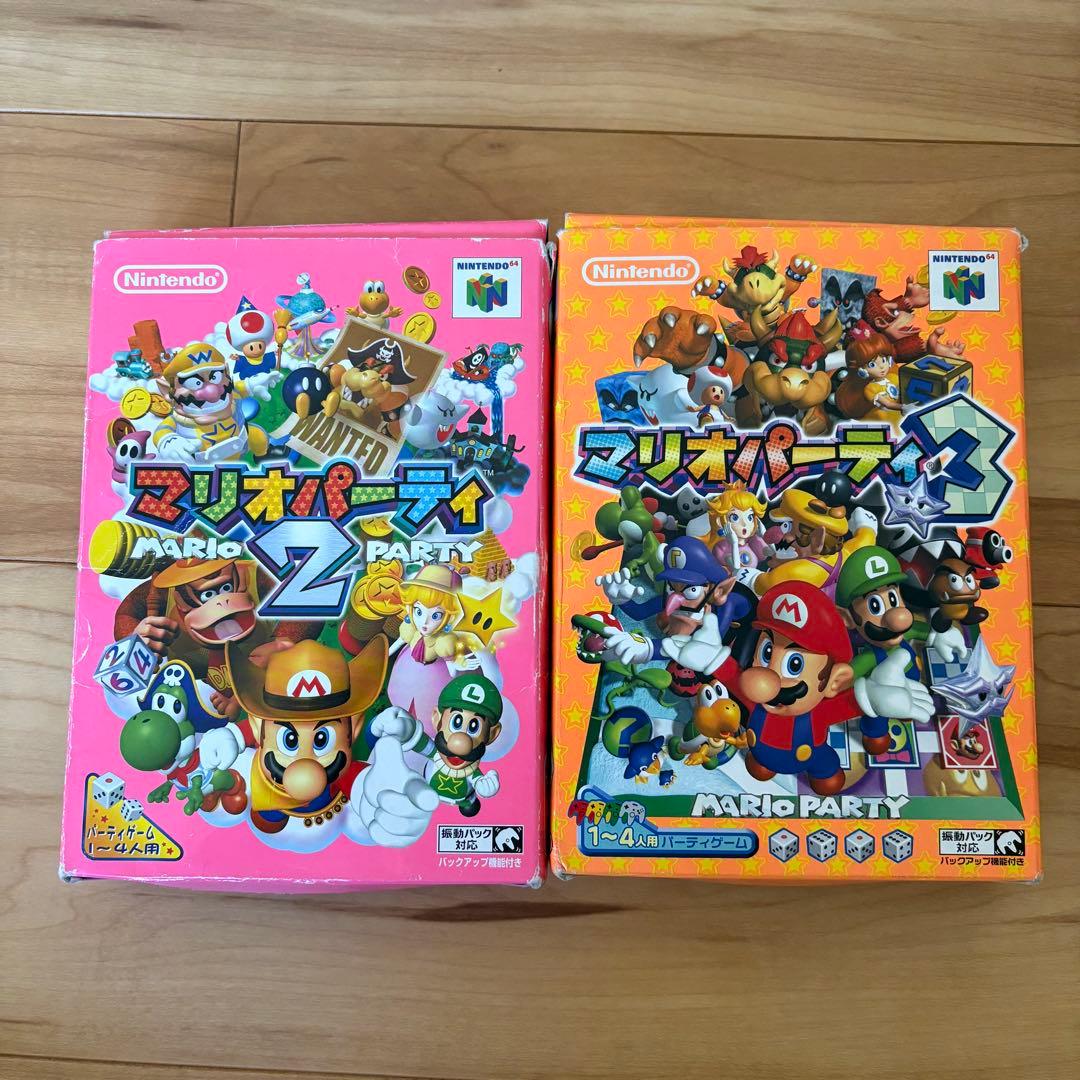 ニンテンドー64 マリオパーティー2.3 箱付 カセット 任天堂 ロクヨン