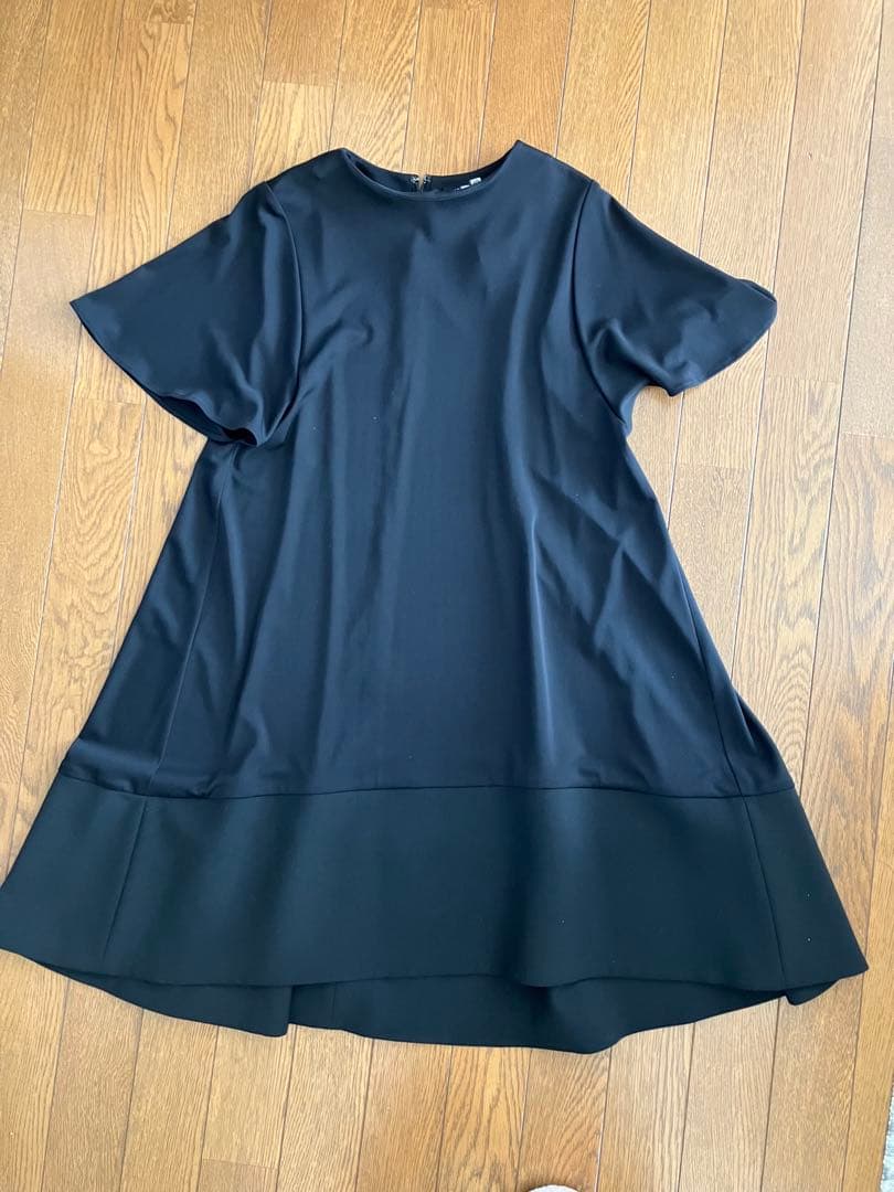 美品✨YOKOCHANヨーコチャン 裾フリルワンピースドレス ブラック 38M