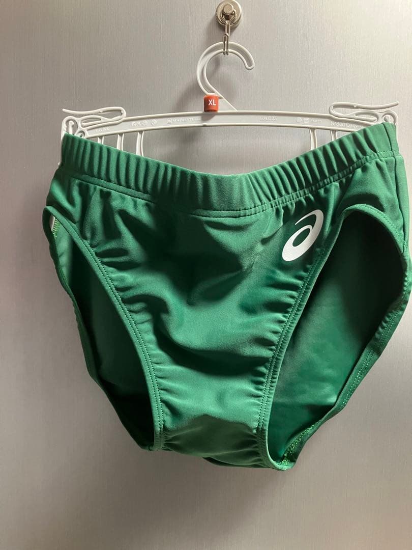 アシックス 女子陸上レーシングショーツ グリーン Lサイズパンツ
